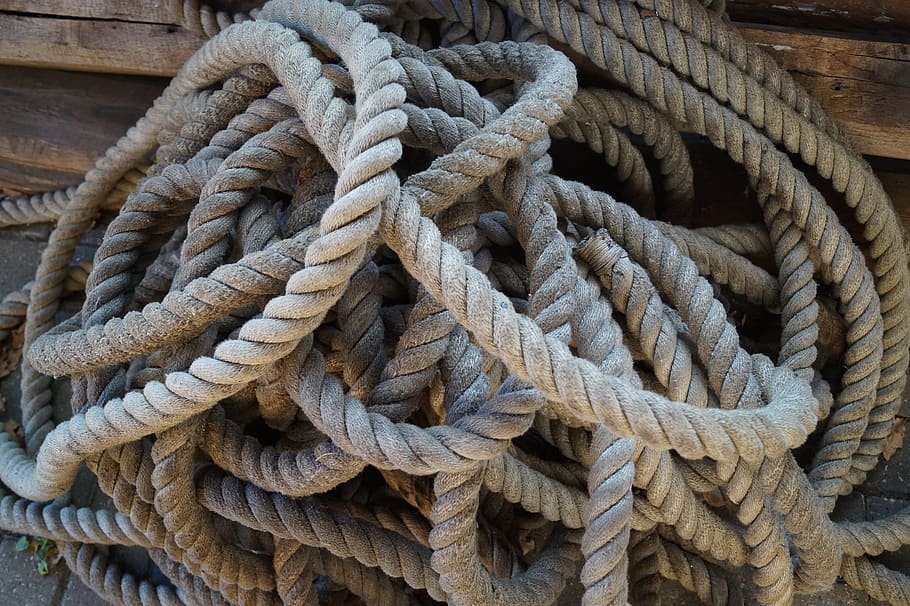 ロープ, 露, 古い, フェスティバル, 含む, 安全, 修正, 航海船, 結ばれた結び目, 人なし
