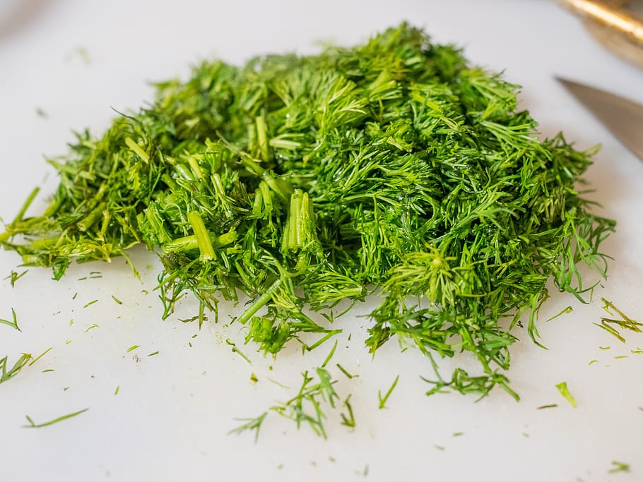 dill, fresh, chopped, food, vegetarian, green, kitchen, nutrition, vitamins, delicious