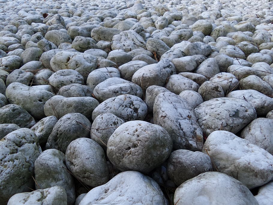 Stones, Pavement, Rough, Soil, grey, covered, random, outdoors, pebble, nature
