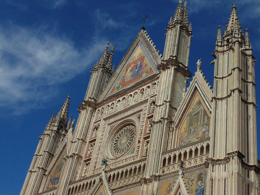 cathedral, orvieto, italy, weekend, duomo, architecture, built structure, building exterior, low angle view, sky
