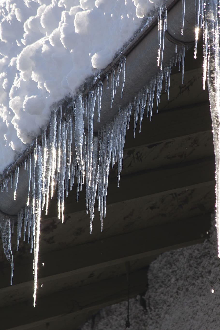 Ice, Icicle, Cold, Winter, Roof, Gutter, cold, winter, white, frost, snow