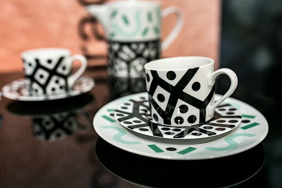 té, taza, elegante, diseño, fantasía, colección, tazas, taza de café, café, bebida