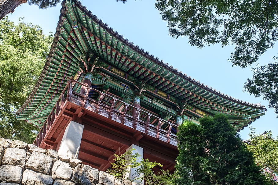 candi, bagian, republik korea, kuil tradisional, agama budha, bomunsa, mono, agama, pohon, struktur yang dibangun