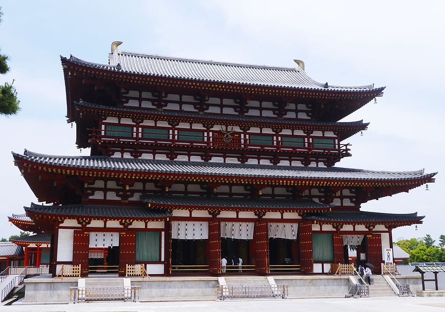 Yakushiji, Nara, Kondo, Red, Gold, Japan, red, gold, asia, china - East Asia, architecture