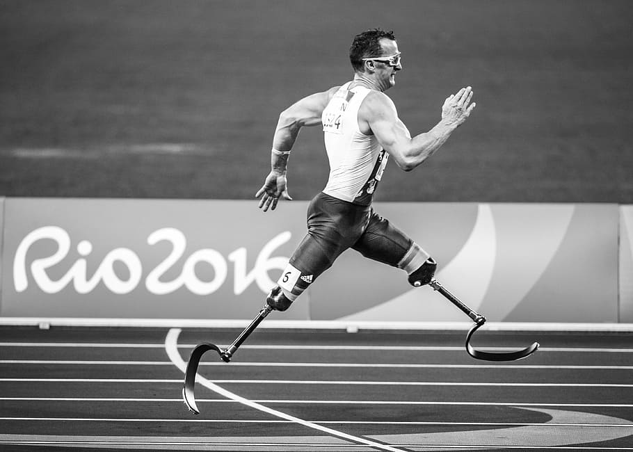 athletic, man, running, track, field, rio 2016 olympic, action, adult, athlete, champion