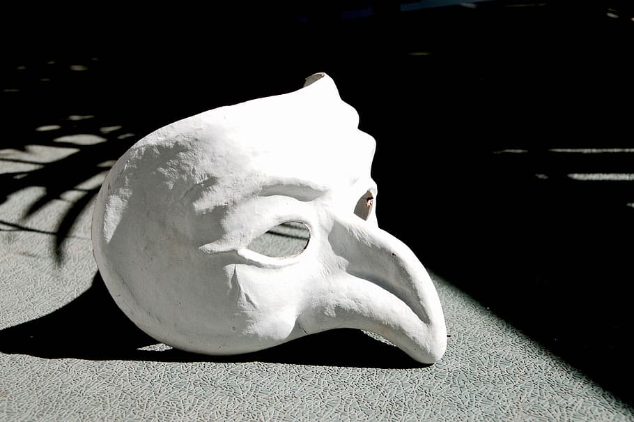 dr. plague mask, mask, pulcinella, pulcinella mask, nose, theater, venice, carnival, operetta, panel