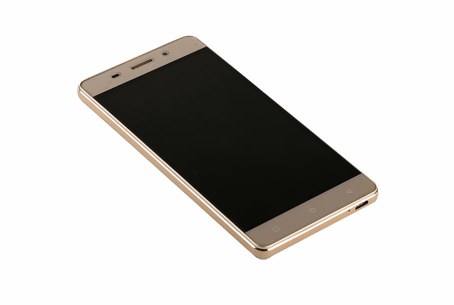 gold android smartphone, mobile, handset, phone, telephone, internet, technology, contact, communication, communicate