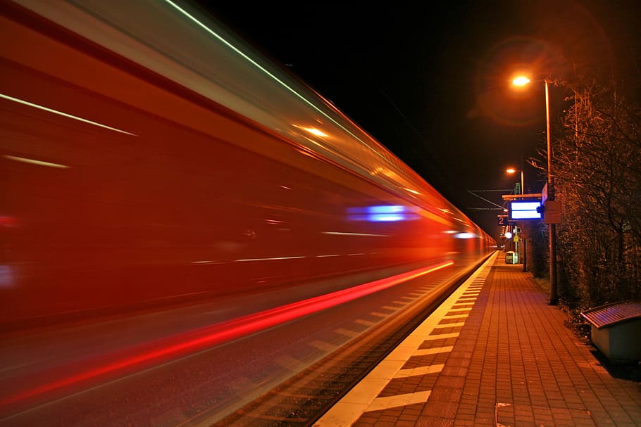 Kereta Api, Transportasi, Perjalanan, Gleise, S Bahn, keluar, lalu lintas kereta api, merah, berhenti, stasiun kereta api