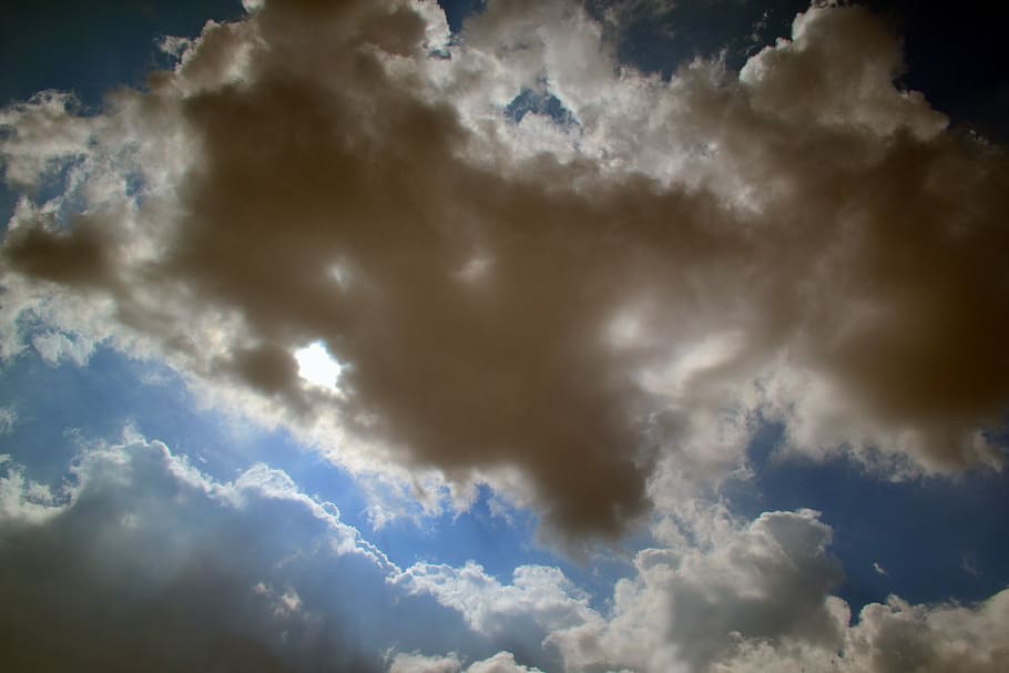 clouds, sky, miracle, dark, darkness, mystery, face, eye, cloud - sky, cloudscape
