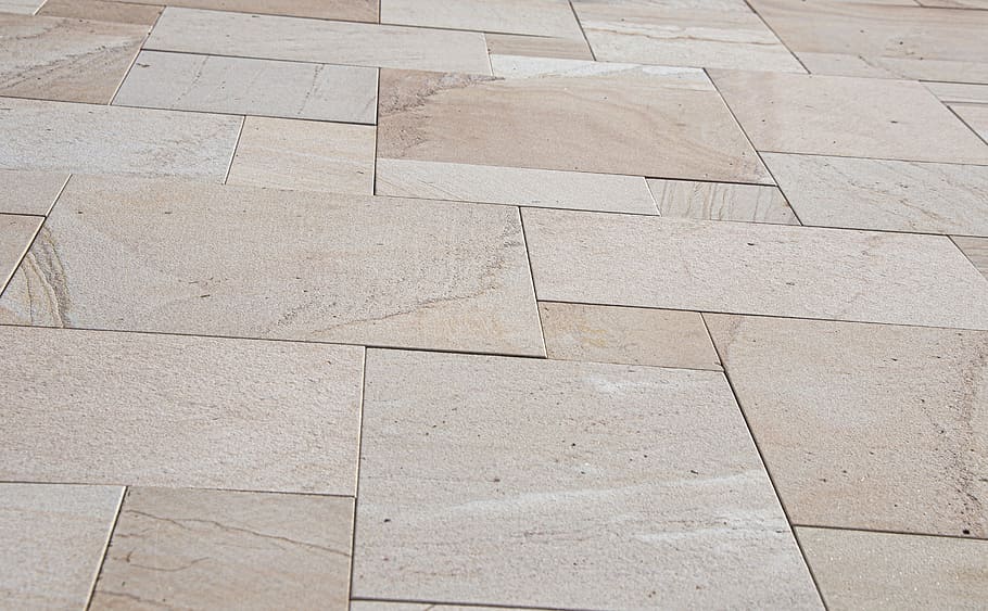 close-up photo, beige, ceramic, tiled, floor, grey, concrete, tile, lot, tiles