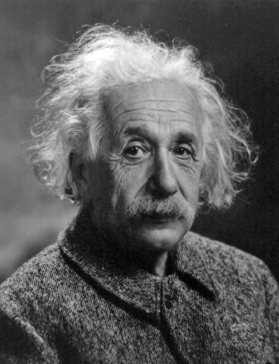 グレースケールポートレート写真, アルバートアインシュタイン, 男, 物理学者, 科学者, e mc2, ヴィンテージ, 教授, 歴史, ドイツ語