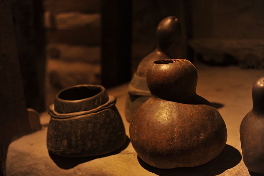 wooden pot, ancient, old pots, antique, brown, wooden, organic, king, empire, lost empire