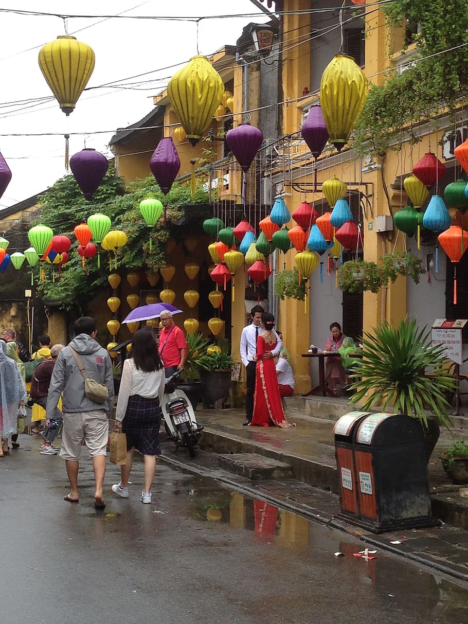 Vietnã, Lanternas, Tradicional, Cultura, Ásia, Vietnamita, viagens, decoração, festival, colorido