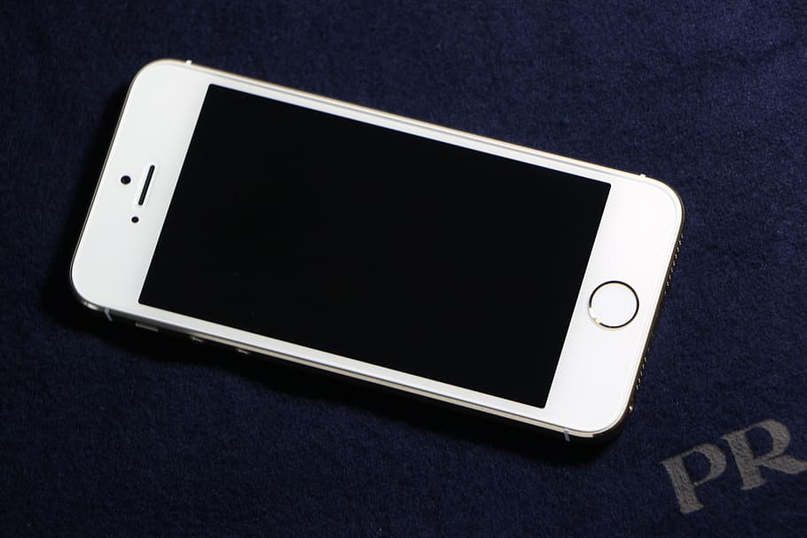 iphone perak 5, 5s, hitam, layar, iphone, apple, foto telepon statis, teknologi, teknologi nirkabel, komunikasi