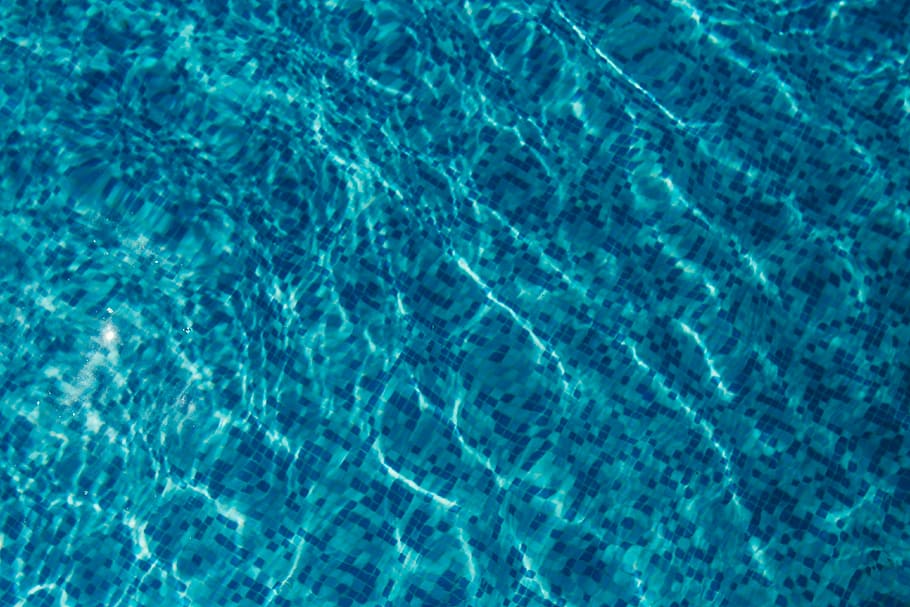 biru, robek, air, berenang, kolam, musim panas, liburan, air biru, latar belakang, kolam renang