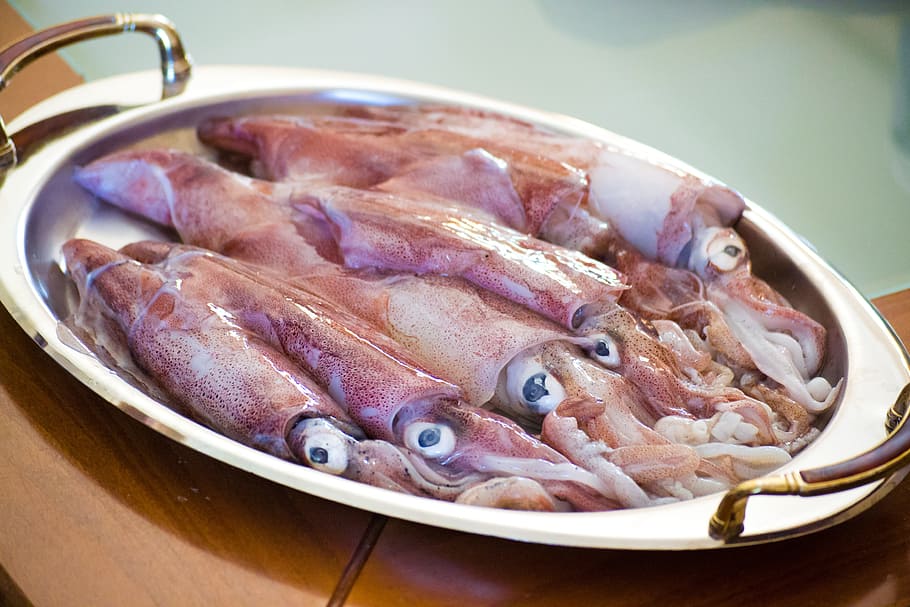 cumi, makanan laut, cumi-cumi, ikan, makanan, laut tengah, gurita, segar, laut, masakan