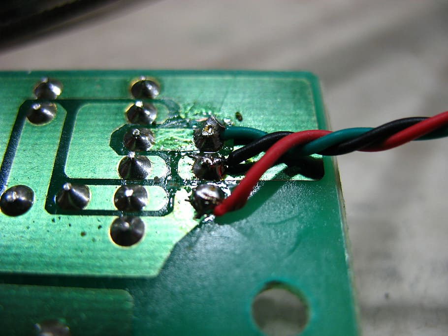 printed, circuit board, Printed Circuit Board, printed circuit, soldering, solder, wire, twisted wire, circuit, technology