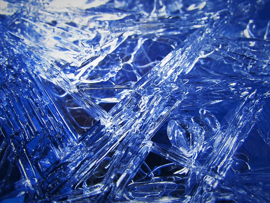 cristais de gelo, gelo, congelados, cristal, inverno, frio, água, textura, forma, frágil