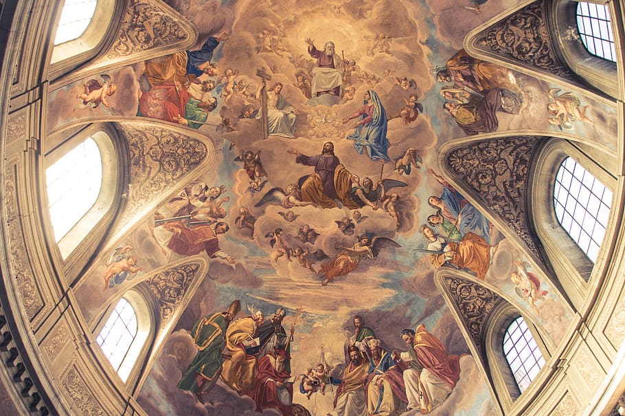 lukisan dinding, gereja, agama, lukisan, Kekristenan, florence, palermo, kebangkitan, santo, iman