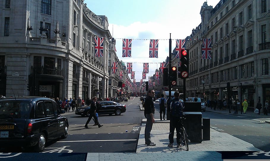 regent street, london, regent, uk, england, architecture, union jack, tourism, cityscape, tourist