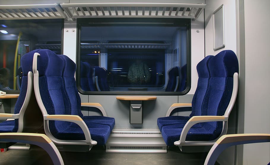 empty, seats, inside, train, arriva spurt, interior, seating, netherlands, transport, railway