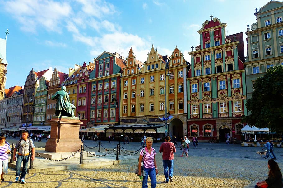 wroclaw, poland, rynek, architecture, city, travel, tourism, house, tourist, building exterior