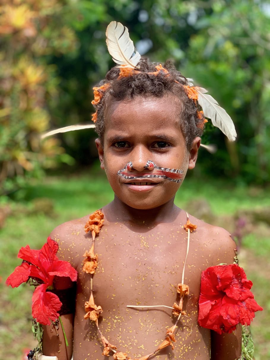 kiriwina, papua new guinea, milne bay province, primitive, island, culture, village, landscape, boy, one person