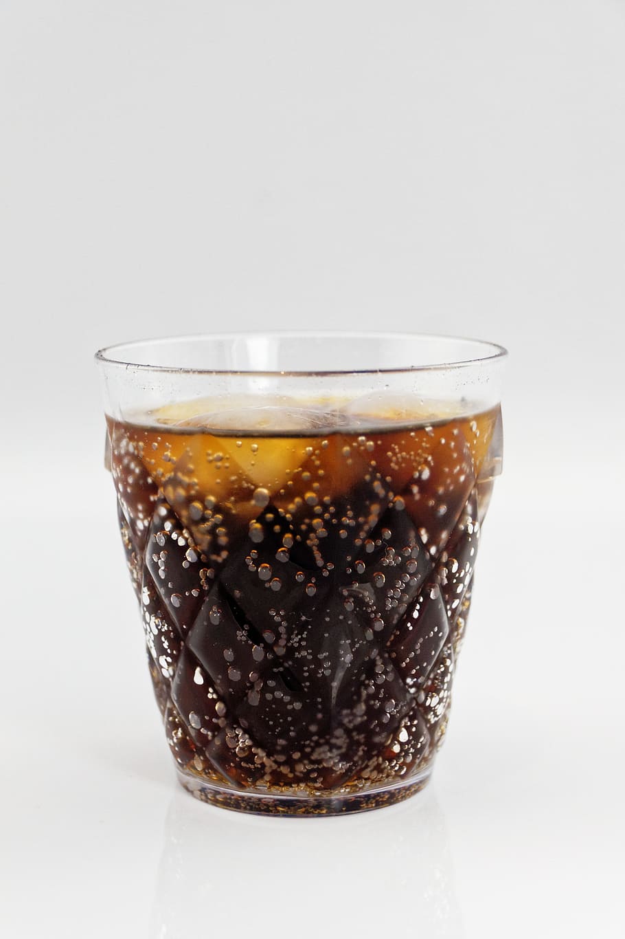 cola, inside, clear, drinking glass, drink, erfrischungsgetränk, refreshment, sparkling, ice, ice cubes