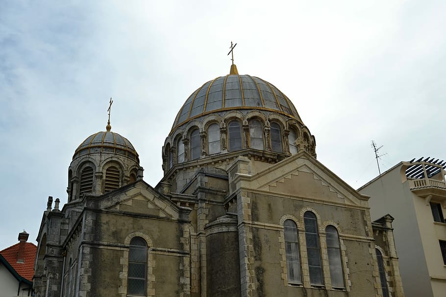 igreja, ortodoxo, arquitetura, cúpula, biarritz, exterior do edifício, estrutura construída, religião, local de culto, crença