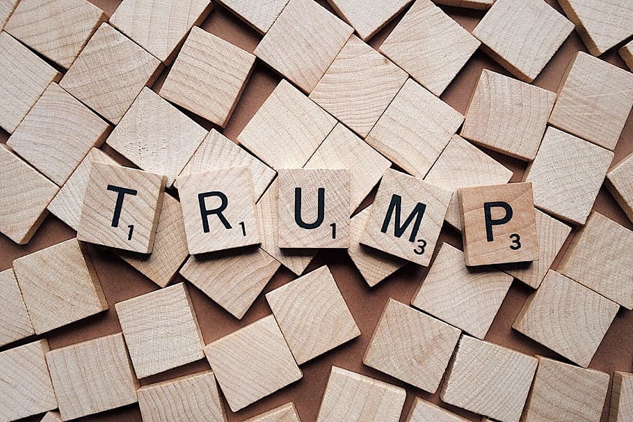 trump scrabble tiles, Trump, President, Politics, donald, political, businessman, election, wood - material, full frame
