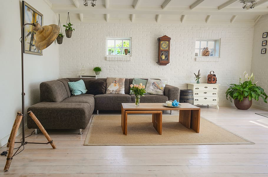 grey, fabric, sectional, sofa, coffe table, living room, couch, interior, room, living room interior