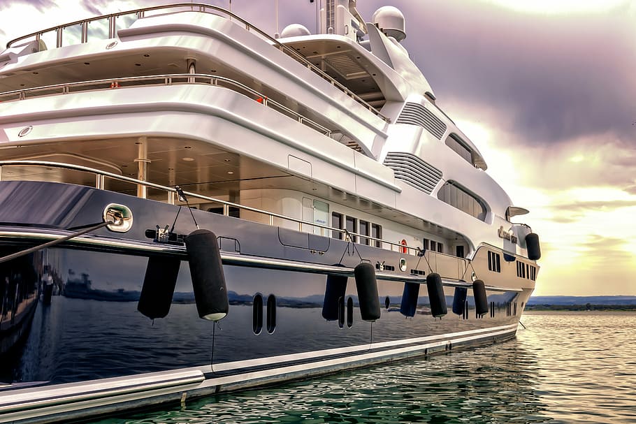 white, blue, cruise ship, body, water, boat, yacht, port, luxury, holiday