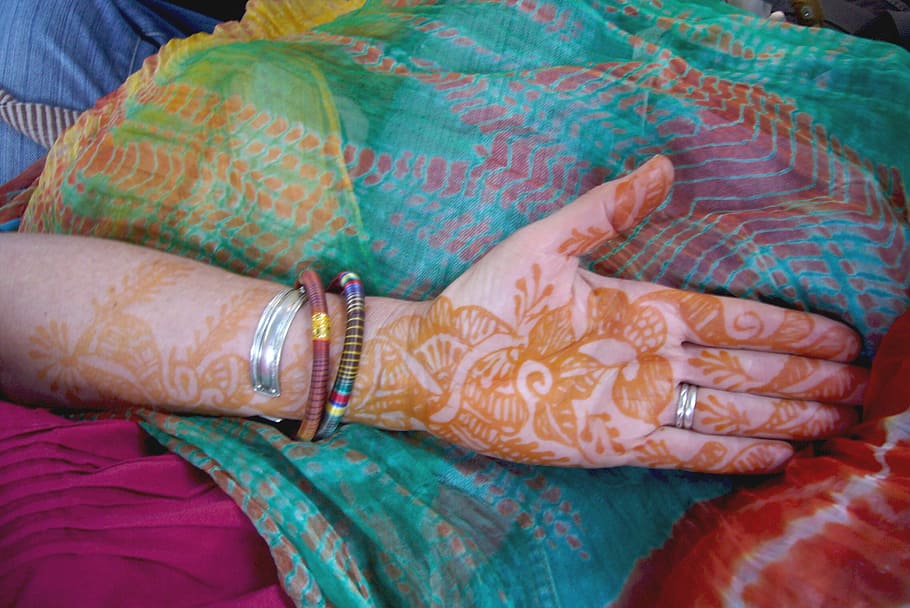 tatuaje de henna, henna, decoración, cultura, diseño, indio, floral, patrón, ornamento, flor