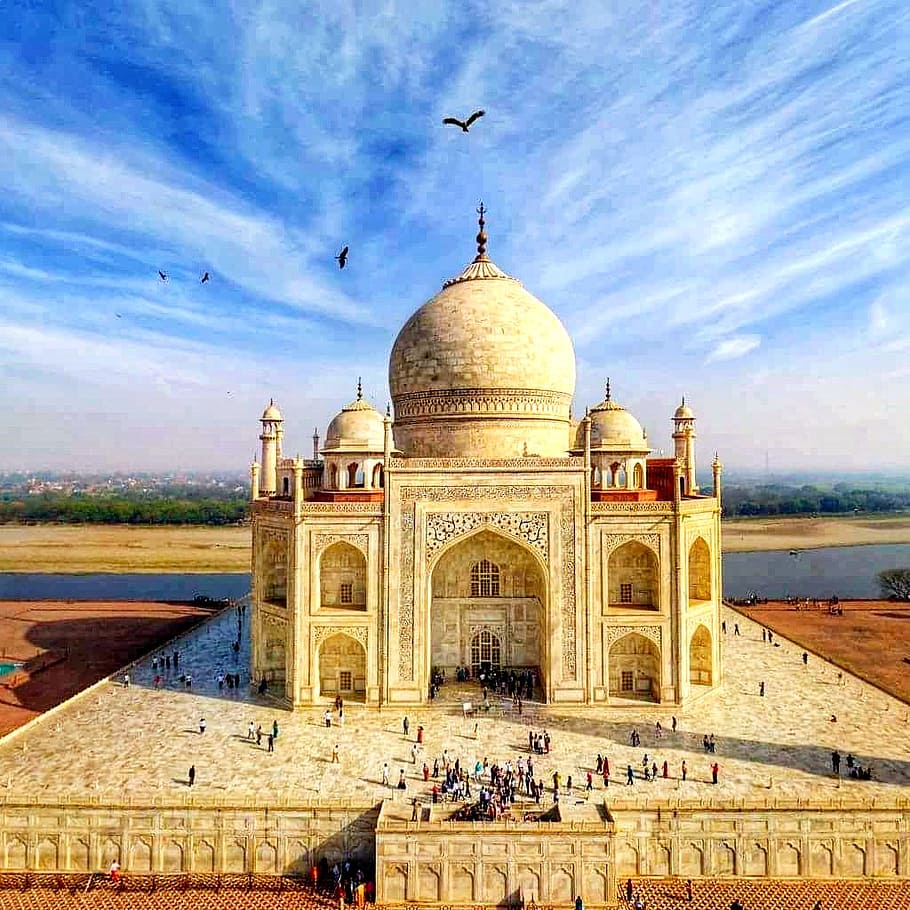 El hermoso, Taj, mahal, Taj Mahal, India, arquitectura, cielo, estructura construida, exterior del edificio, destinos de viaje