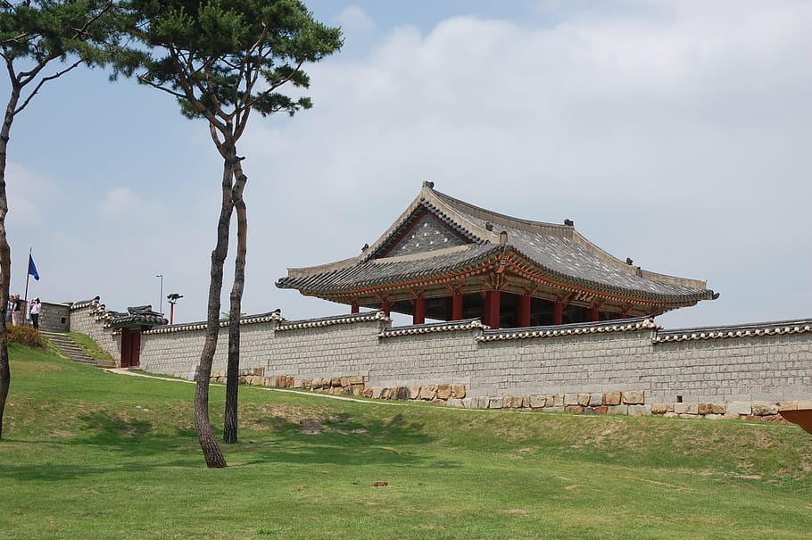 palace, south korea, suwon, landscape, traditional, asia, history, cultures, architecture, ancient