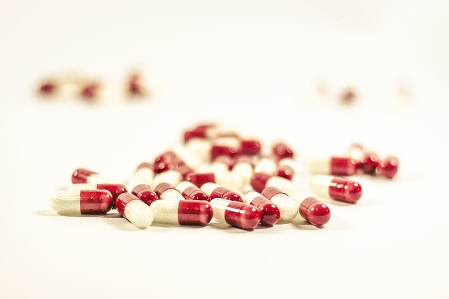 branco, vermelho, pílulas de medicação, cura, droga, frio, dose, a doença, farmácia, farmacologista