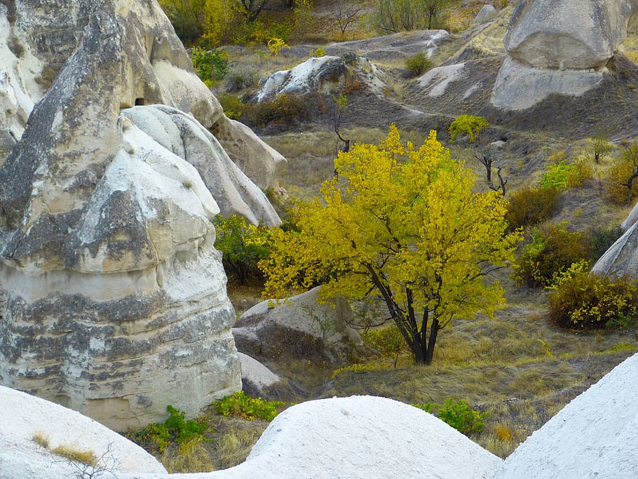 Capadocia, toba, formaciones rocosas, Turquía, paisaje, roca, naturaleza, montaña, roca - Objeto, sólido