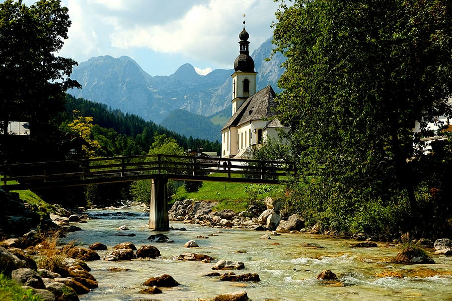 Ramsau, bavaria, pemandangan, Berchtesgaden, musim panas, bavaria atas, Panorama, Hiking, pegunungan, lanskap gunung