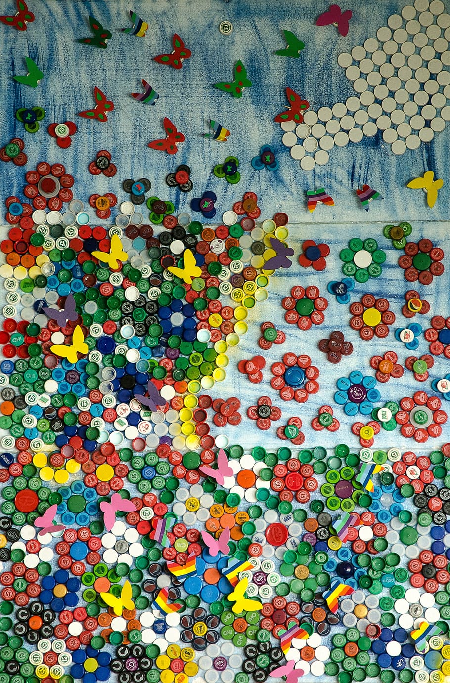 assembly, frame, caps, art, texture, pattern, decoration, backgrounds, multi Colored, flower