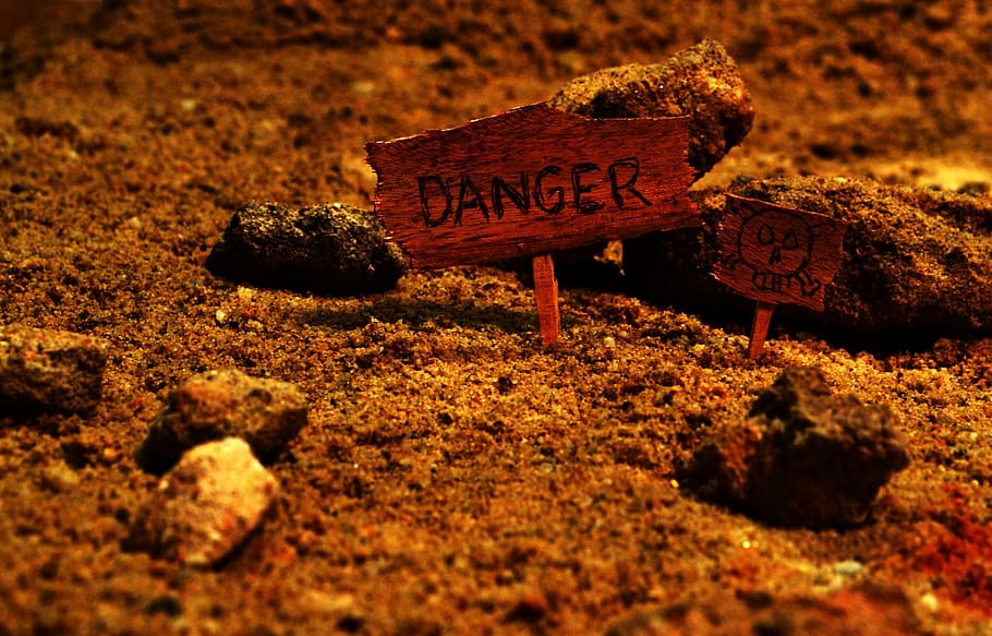 danger text board, soil, Danger, Dangerous, Lost, Risk, Sign, attention, icon, warning