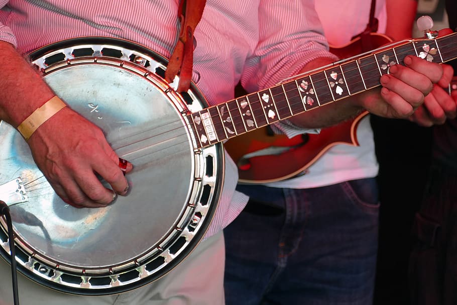 banjo, music, musical instrument, instrument, string, stringed instrument, we asked them to, sound, band, concert