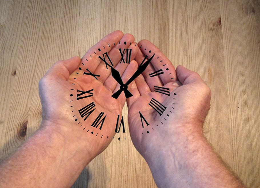 アナログ時計, 人, 手, キープ, 時間, 時計, 時間表示, ポインター, 分, 期間