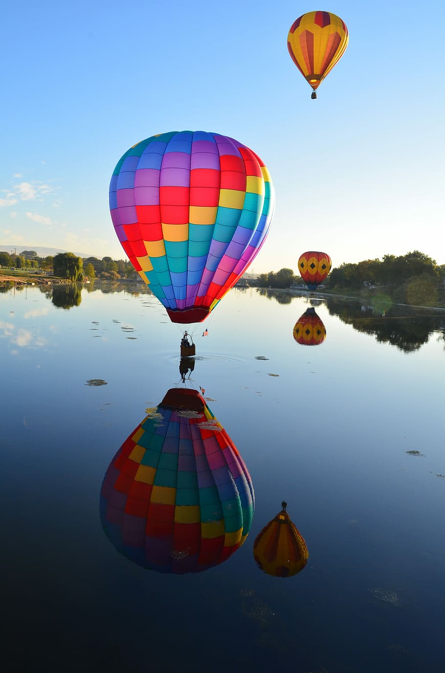 Hot Air Balloons, Colorful, balloon, flight, fly, float, transportation, recreation, flying, ballooning