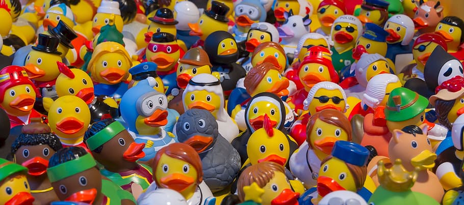 rubber duckie lot, toy ducks, plastic, toys, ducks, ducklings, fun, play, kids, products