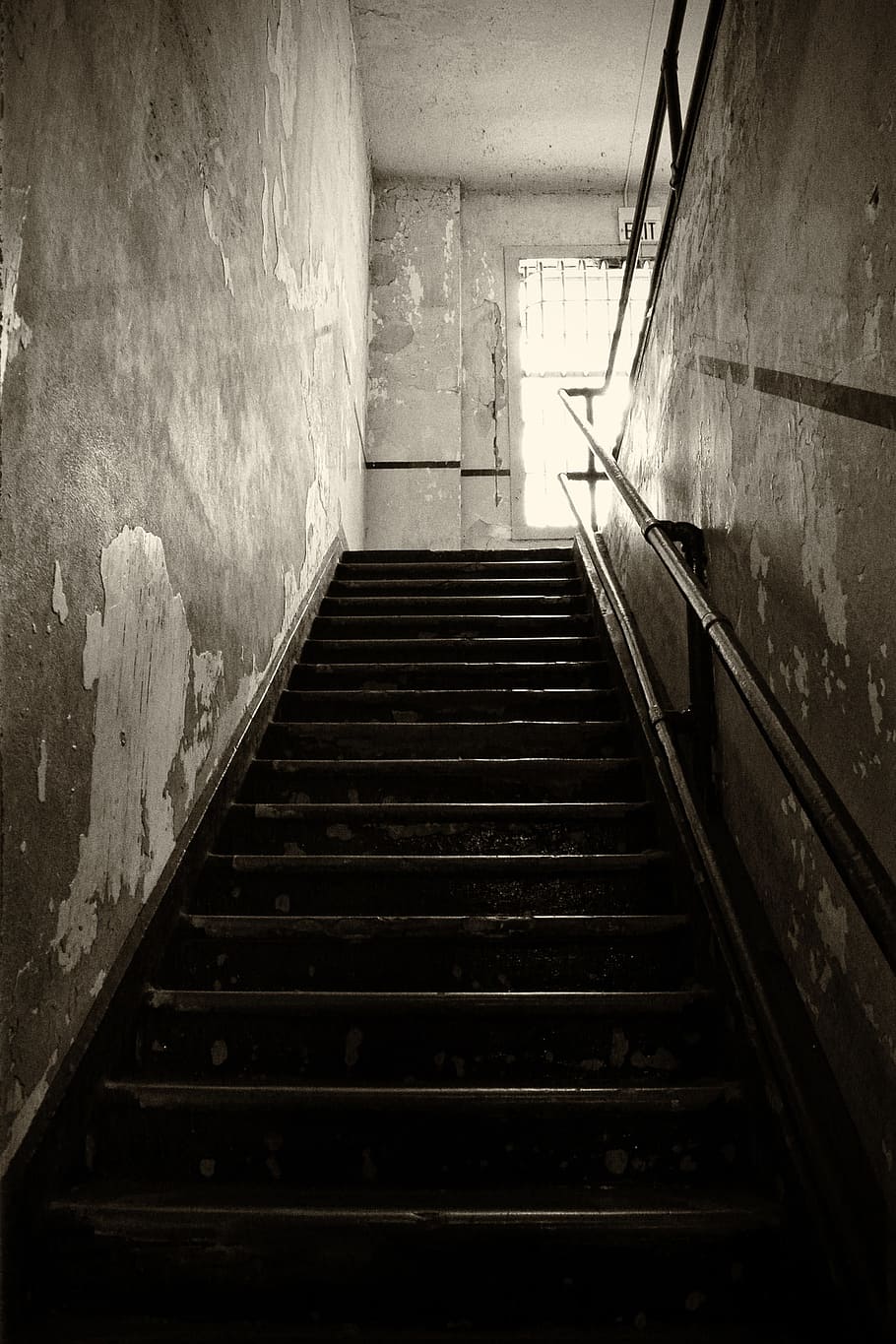 Lost, Old, Stairs, Ruin, lost places, leave, break up, prison, broken, building