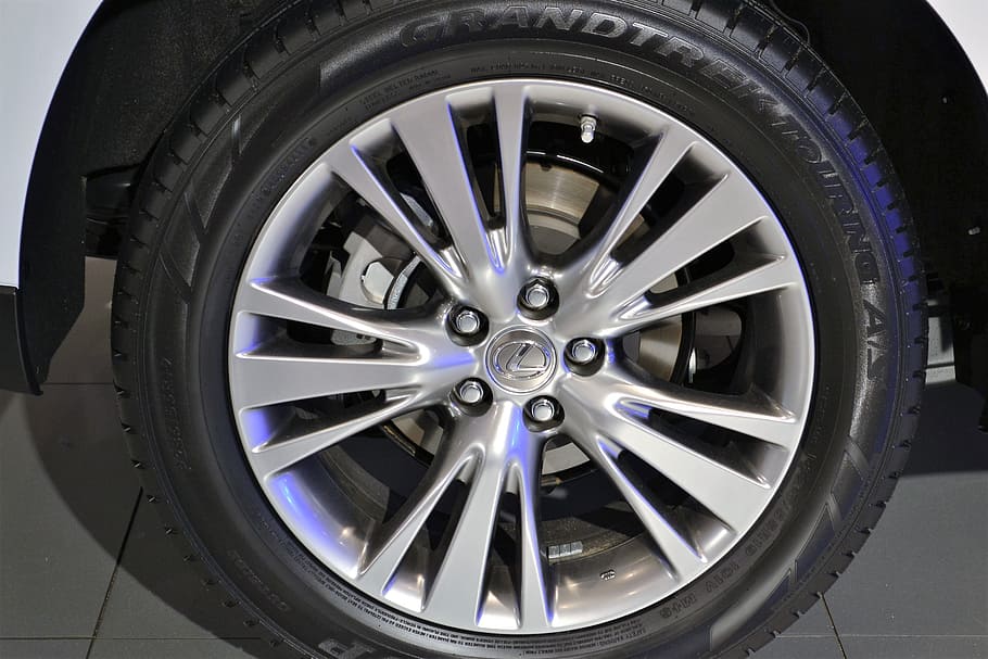 lexus wheel base, tire, car, tire rim, rim, wheel, auto, automobile, vehicle, transportation