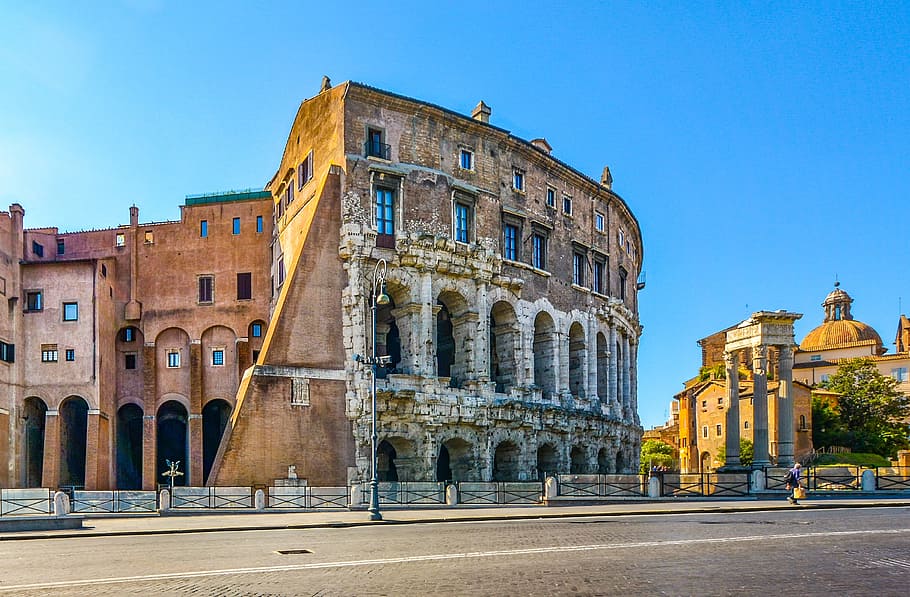 Rome, Ruins, Roman, Italy, Italian, roman, italy, arena, street, morning, europe