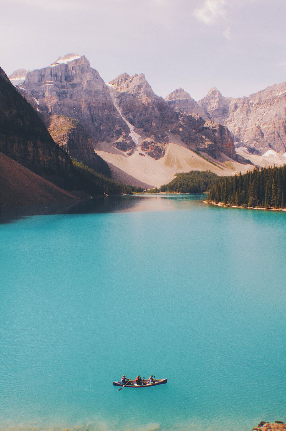Banff, nacional, parque, Canadá, lago, azul, agua, verde, árboles, plantas