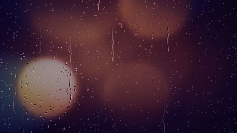 droplets, water, mirror, background, bokeh, rain, light, blur, drops, night lights