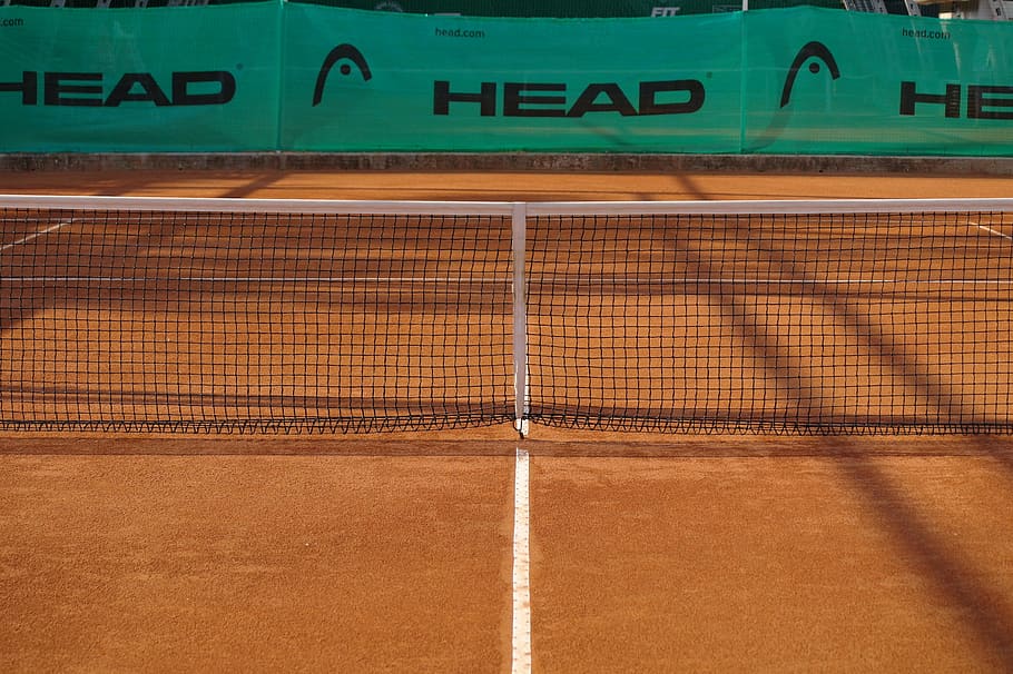 tennis, net, field, clay, clay court, tennis court, outdoor, court, head, head tennis